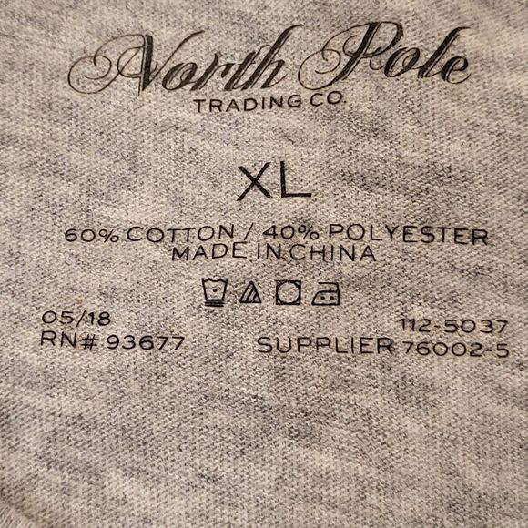 Mama Bear X-Large Gray Cotton Blend Long Sleeve Shirt Red Buffalo Plaid Graphic - Picture 3 of 7